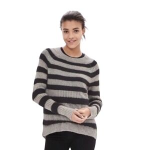 Banana Republic Wool Blend Italian Yarn Stripe Print Pullover Sweater XL Preppy